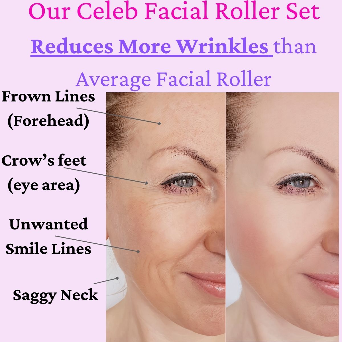 Celeb Facial Roller Gua Sha set-3pcs - Free Luxury Bag + Free Shipping