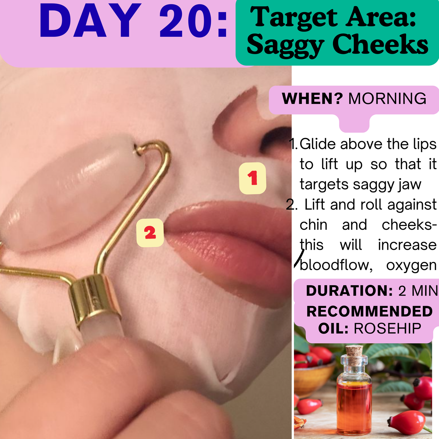 SculptFirm Rose Earth Stone Face Lifting Set + Free Luxury Bag + 30 day Skin Glow Up Bible (Copy)