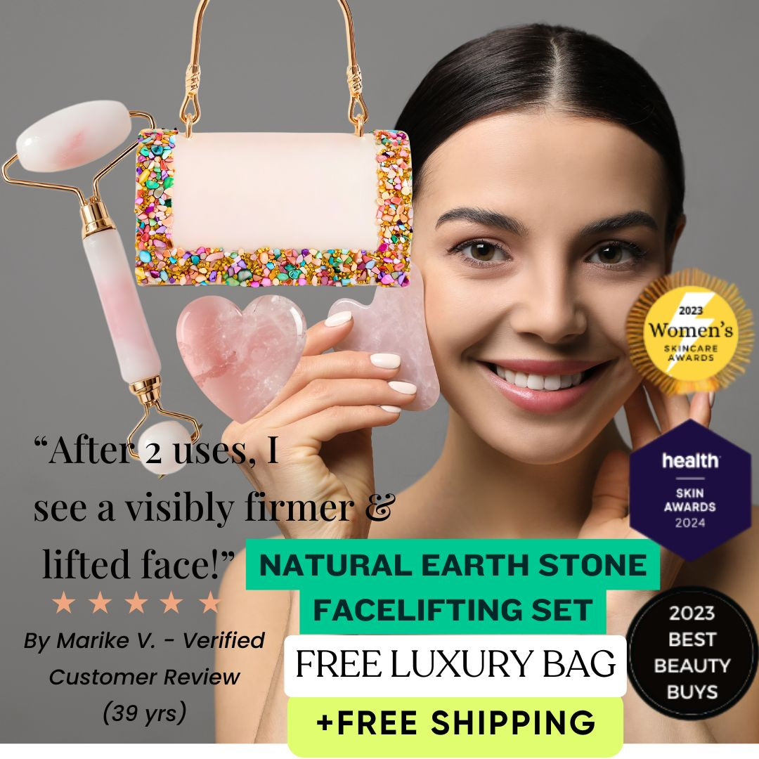 SculptFirm Rose Earth Stone Face Lifting Set + Free Luxury Bag + Free Shipping