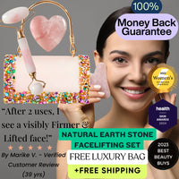 Celeb Facial Roller Gua Sha Set-3pcs - Free Luxury Bag+ Free Shipping