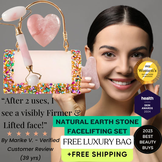 SculptFirm Rose Earth Stone Face Lifting Set + Free Luxury Bag + Free Shipping