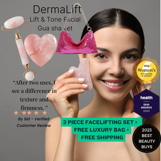 Celeb Facial Roller Gua Sha set-3pcs - Free Luxury Bag + Free Shipping