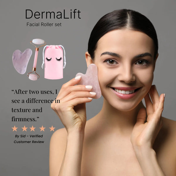 Celeb Facial Roller Gua Sha set-3pcs - FREE EYELASH DESIGN BAG+ FREE SHIPPING
