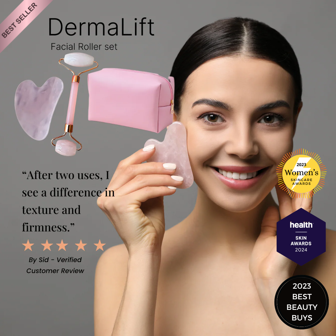 Celeb Facial Roller Gua Sha Set | Facial Roller And Gua Sha Set | Gua Sha Set | Best Gua Sha Set | Best Gua Sha And Roller Set